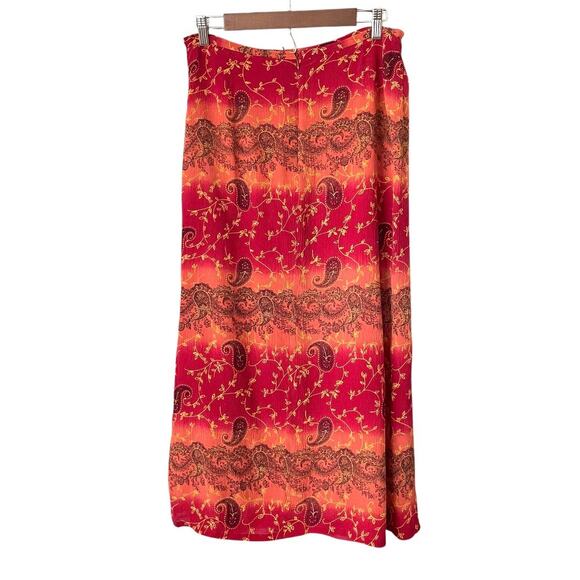 Style & Co. Collection Silk Paisley Design Maxi Skirt Womens 12, 90s Boho Grunge - Picture 2 of 7